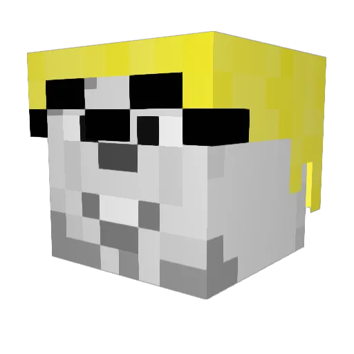 soupilla Minecraft avatar head, 3D render