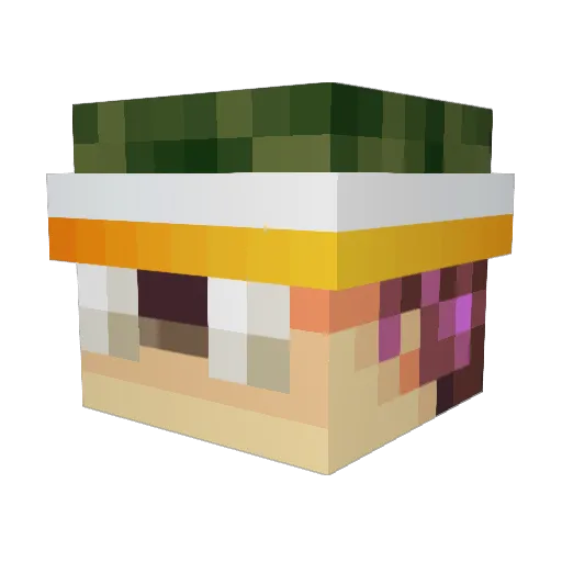 soupkiff Minecraft avatar head, 3D render