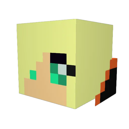 sourboom Minecraft avatar head, 3D render