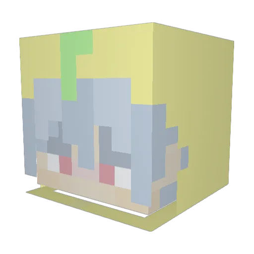 sournil Minecraft avatar head, 3D render