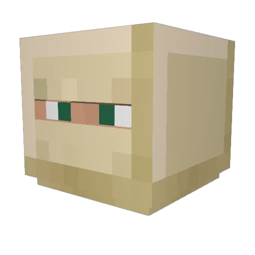 sous Minecraft avatar head, 3D render