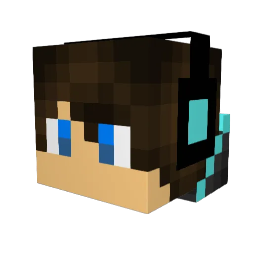 sousan Minecraft avatar head, 3D render