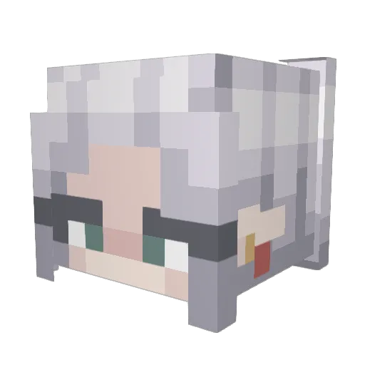 sousou_no Minecraft avatar head, 3D render