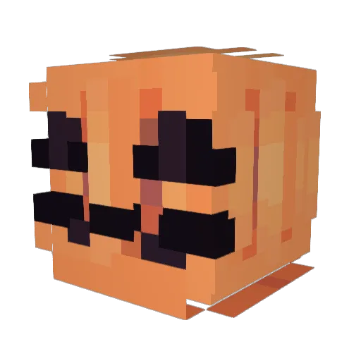 soussou Minecraft avatar head, 3D render