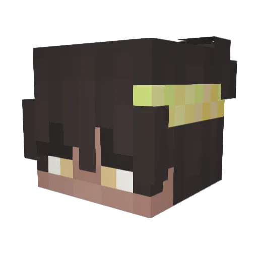 soutier Minecraft avatar head, 3D render