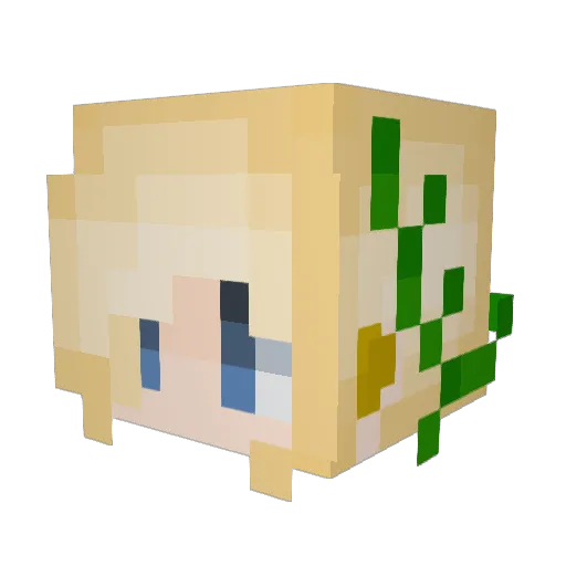 souvenir123 Minecraft avatar head, 3D render