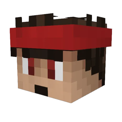 souzCorleone Minecraft avatar head, 3D render