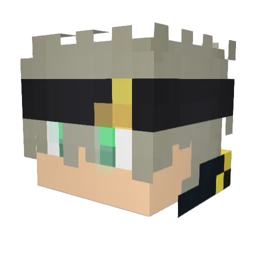 souzao Minecraft avatar head, 3D render
