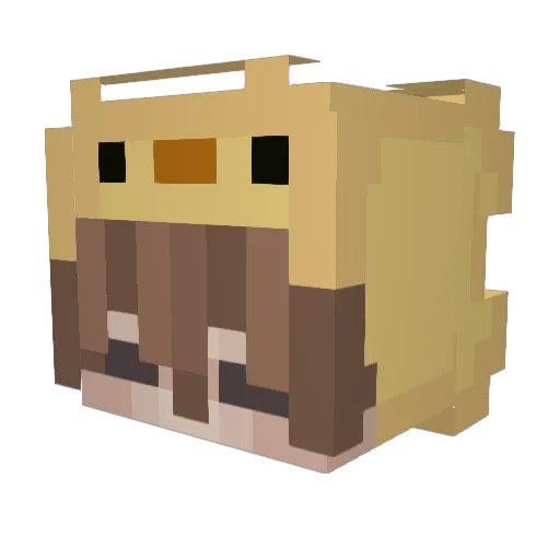 sovicek Minecraft avatar head, 3D render