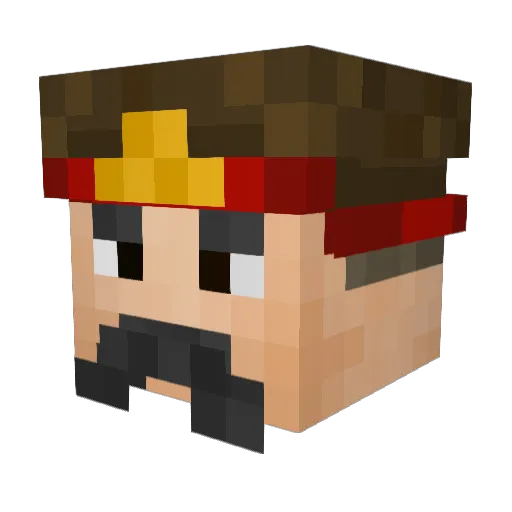sovietmask Minecraft avatar head, 3D render