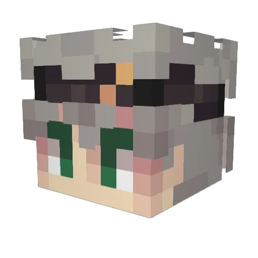 soyBasara Minecraft avatar head, 3D render