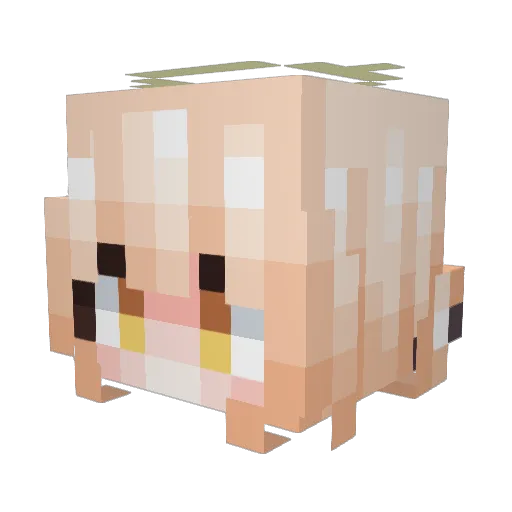 soy_only Minecraft avatar head, 3D render