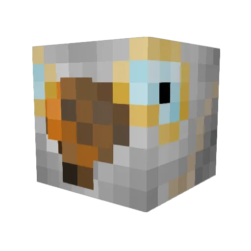 soy_tutio Minecraft avatar head, 3D render