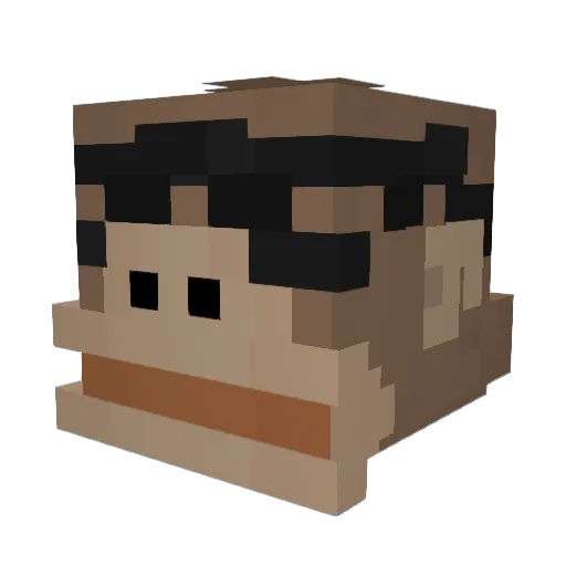 soya69 Minecraft avatar head, 3D render