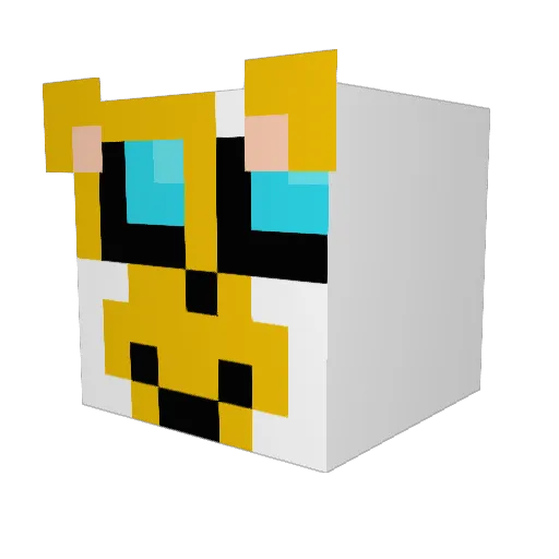 soyabeen Minecraft avatar head, 3D render