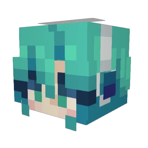 soyabii Minecraft avatar head, 3D render