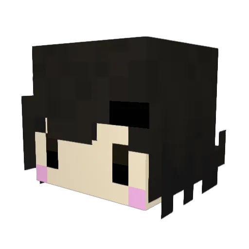 soyamame Minecraft avatar head, 3D render