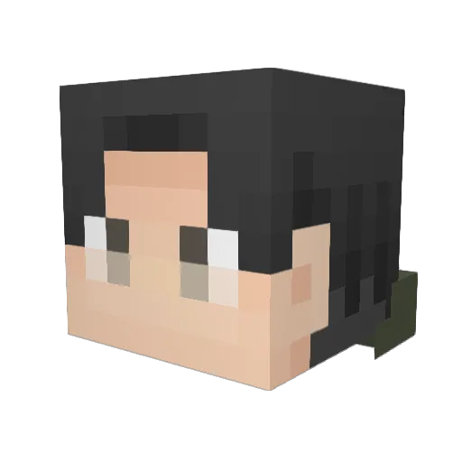 soyaremu Minecraft avatar head, 3D render