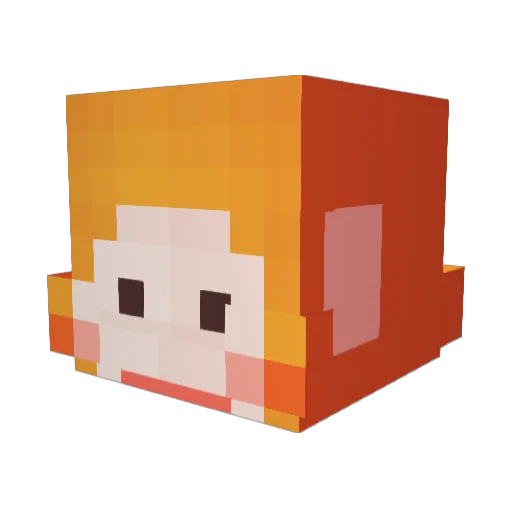soyeong_ Minecraft avatar head, 3D render