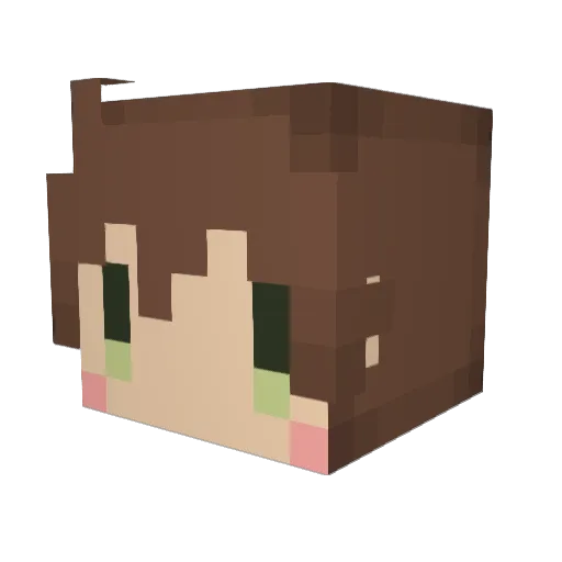 soyumi Minecraft avatar head, 3D render