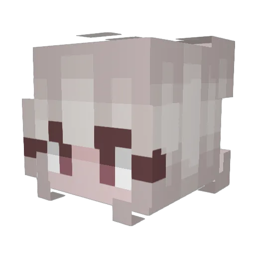 soyuuzu Minecraft avatar head, 3D render