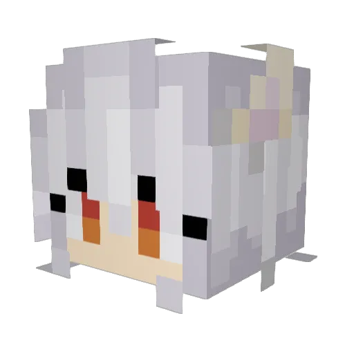 sp11nky Minecraft avatar head, 3D render