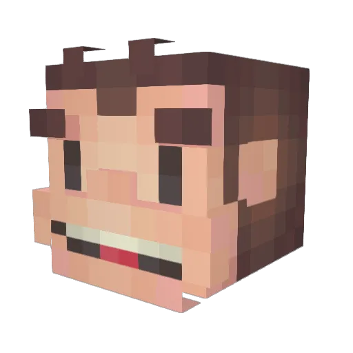 spTwix Minecraft avatar head, 3D render