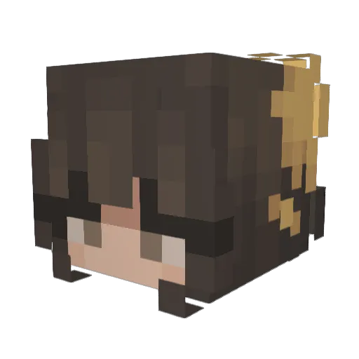 sp_616 Minecraft avatar head, 3D render