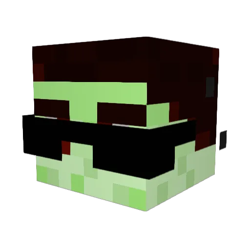 space_cobras Minecraft avatar head, 3D render