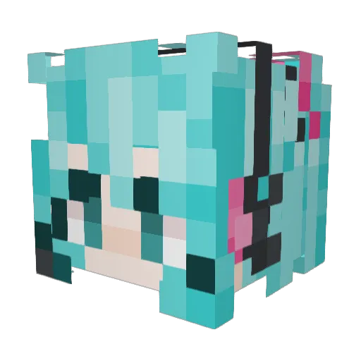 spaceavenger Minecraft avatar head, 3D render