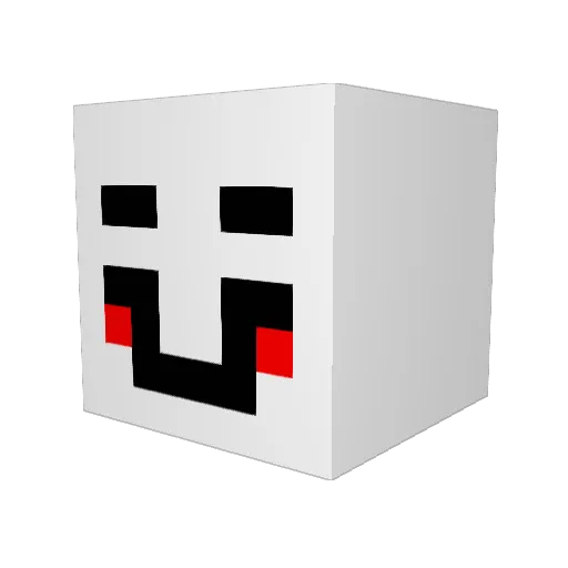 spacebird Minecraft avatar head, 3D render