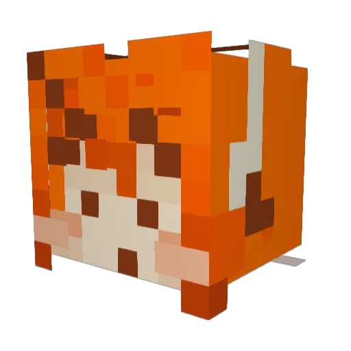 spaceconductor Minecraft avatar head, 3D render