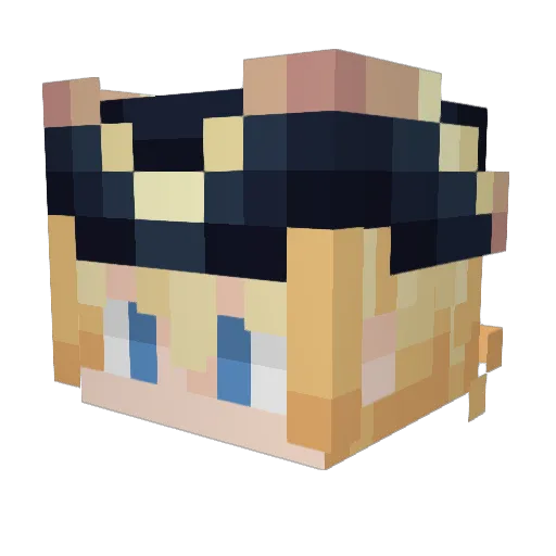 spaceee_ Minecraft avatar head, 3D render