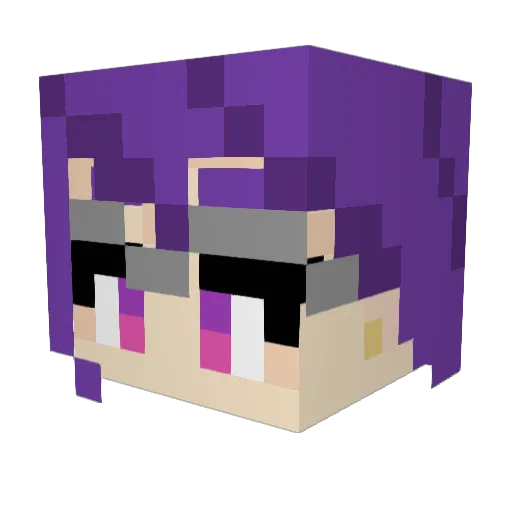 spacefoxe Minecraft avatar head, 3D render