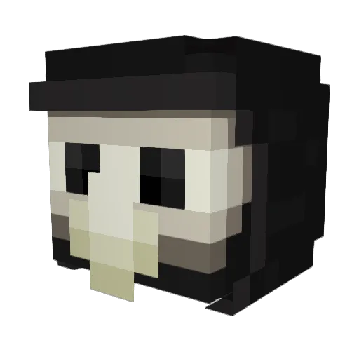 spacefred Minecraft avatar head, 3D render