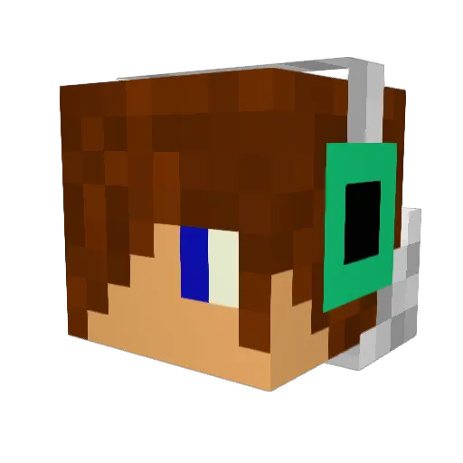 spacegammer2D Minecraft avatar head, 3D render
