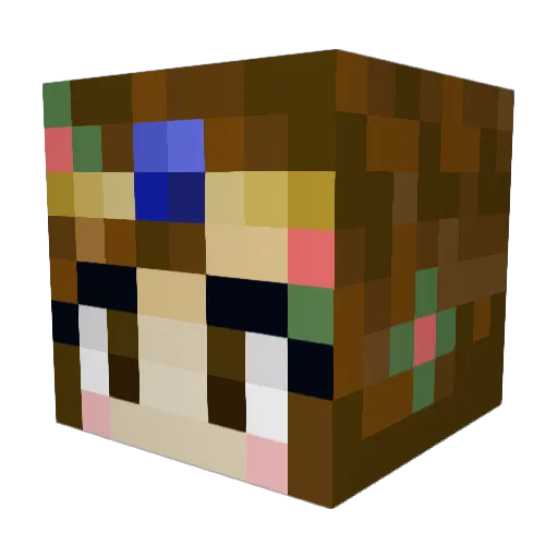 spacehaus Minecraft avatar head, 3D render