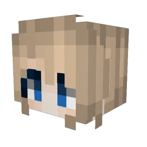 spacekikii Minecraft avatar head, 3D render