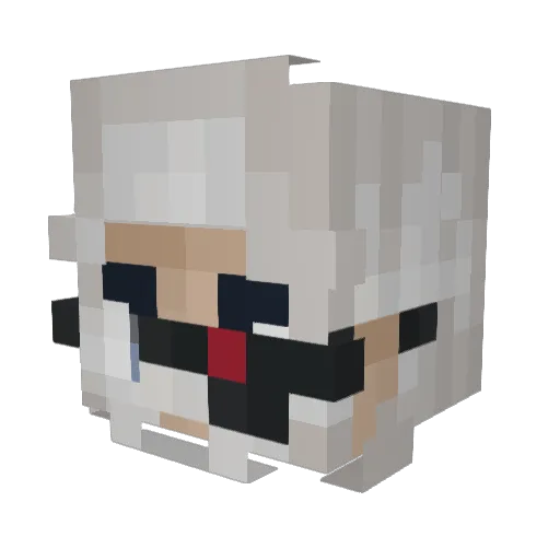 spacelama Minecraft avatar head, 3D render