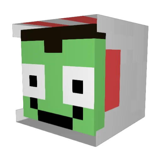 spacemallcow Minecraft avatar head, 3D render