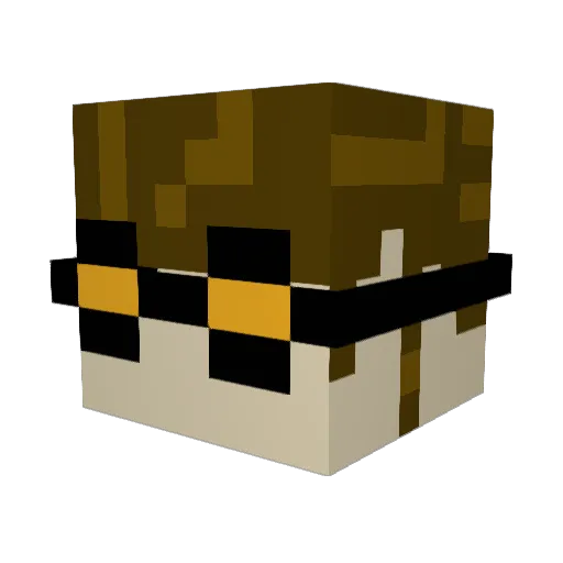 spacementhree Minecraft avatar head, 3D render