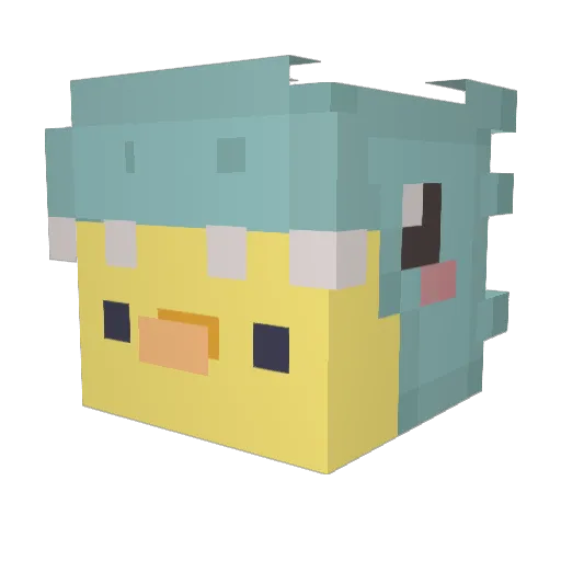spacemouse23 Minecraft avatar head, 3D render