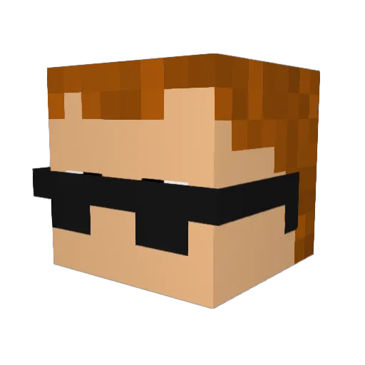 spacenorman Minecraft avatar head, 3D render