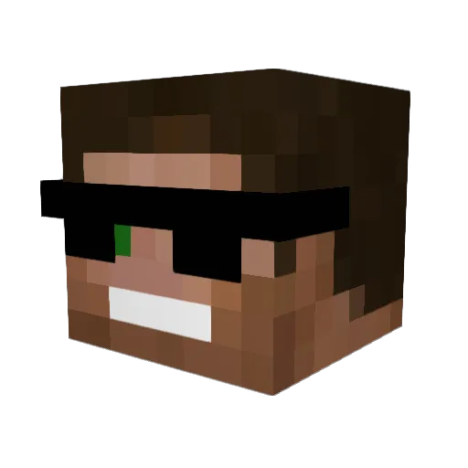 spacer_ink Minecraft avatar head, 3D render