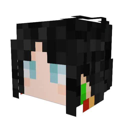 spaceratsRus Minecraft avatar head, 3D render