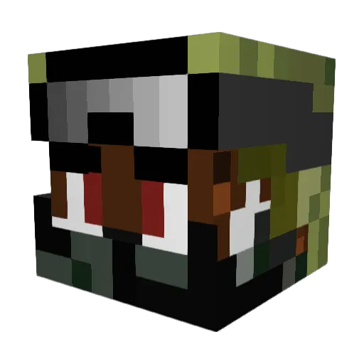 spacesqurriel Minecraft avatar head, 3D render