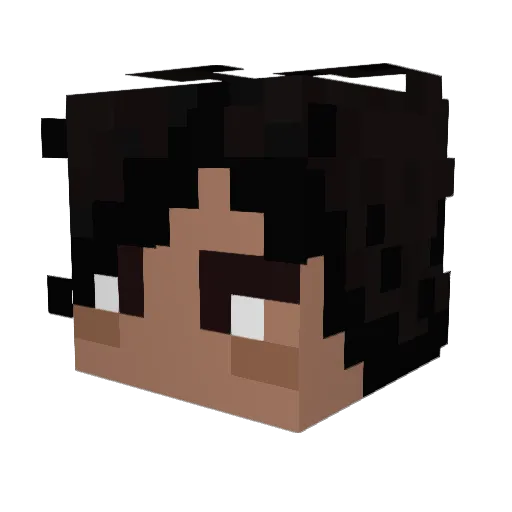 spacexbf Minecraft avatar head, 3D render