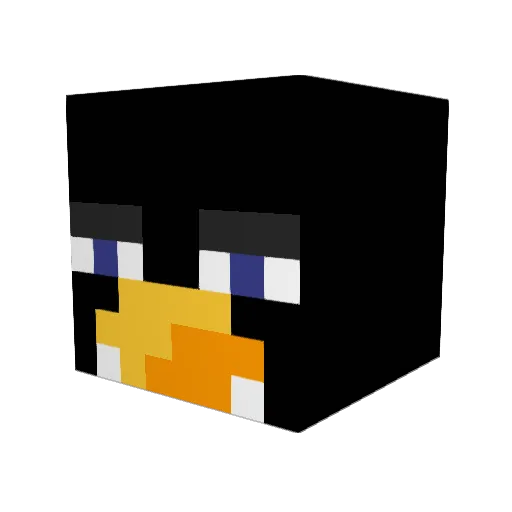 spackets Minecraft avatar head, 3D render