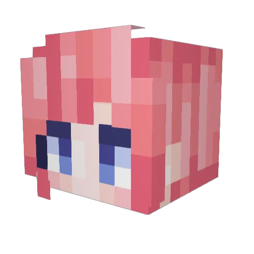 spagaga Minecraft avatar head, 3D render