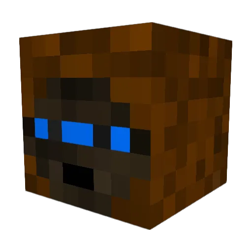 spaghetey Minecraft avatar head, 3D render